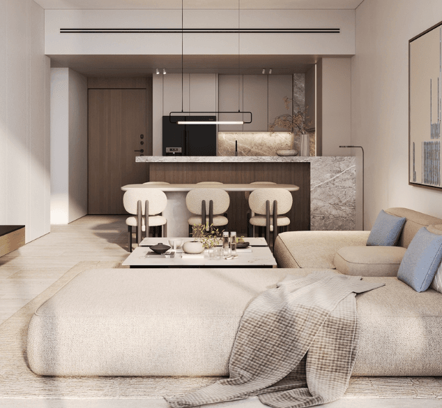 Intérieur d'une résidence de luxe à Dubaï.