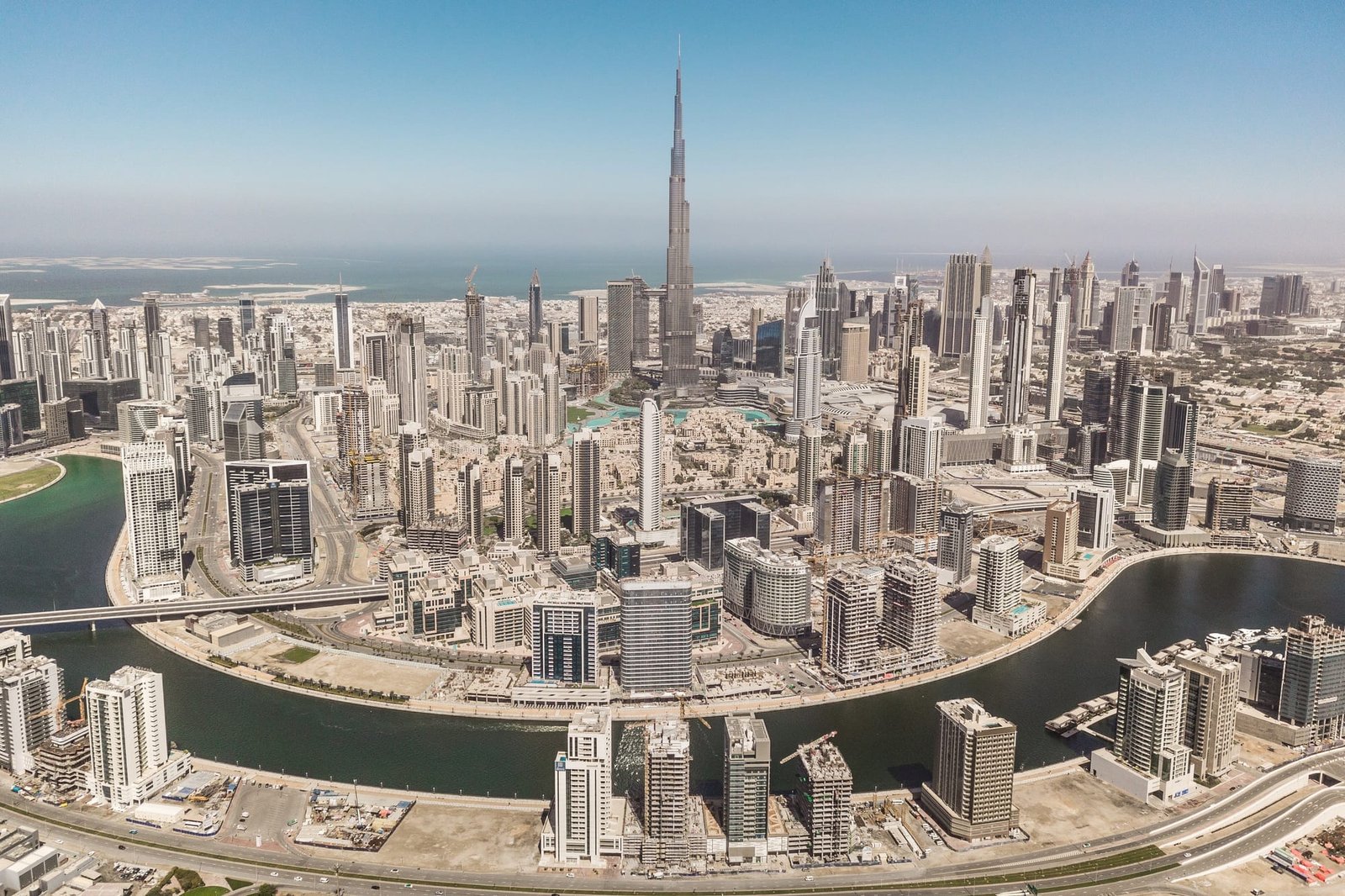 Aerial view of Dubai Downtown
