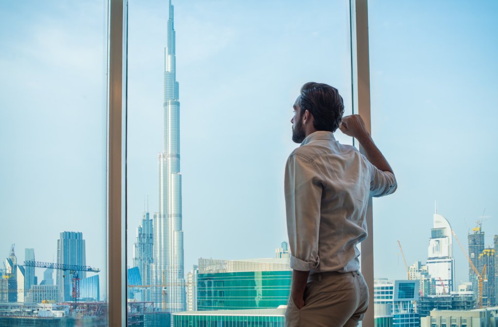 Vue de la Burj Khalifa depuis une résidence à Downtown Dubai